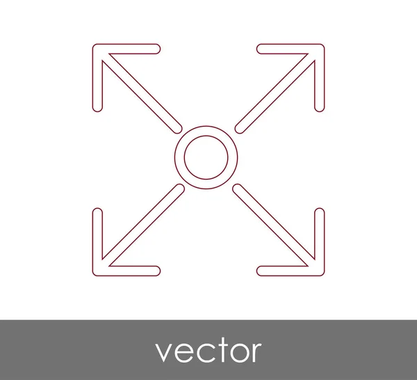 Ícone de tela cheia — Vetor de Stock