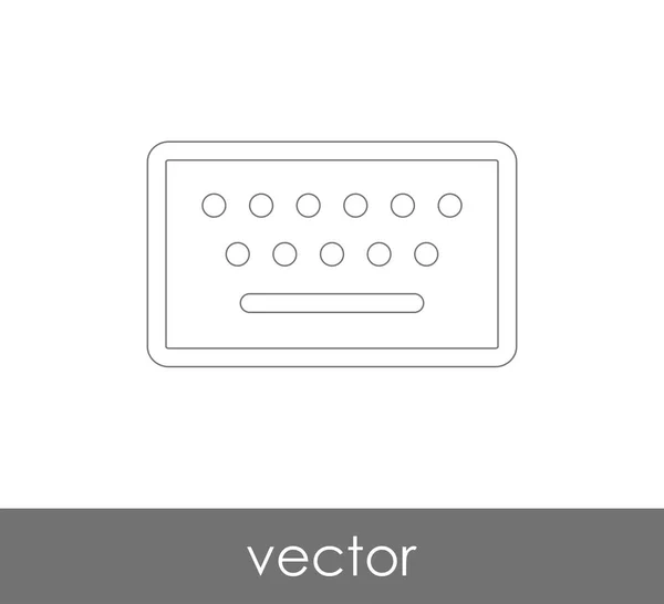 Design der Tastatur-Ikone — Stockvektor