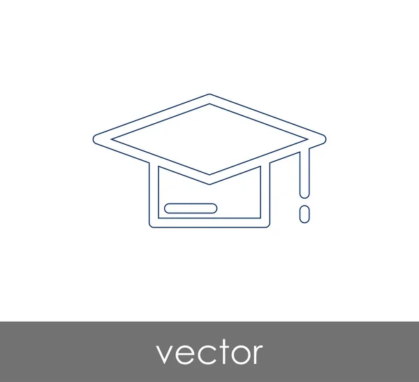 Ícone de boné de graduação — Vetor de Stock