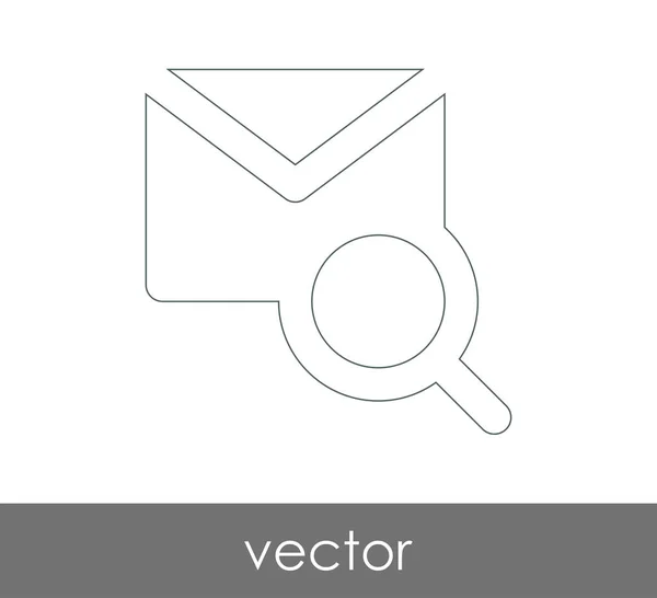 Icono de correo electrónico de búsqueda — Vector de stock