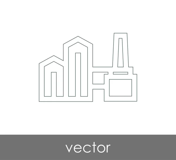 Ícone Fábrica Industrial Ilustração Vetorial — Vetor de Stock