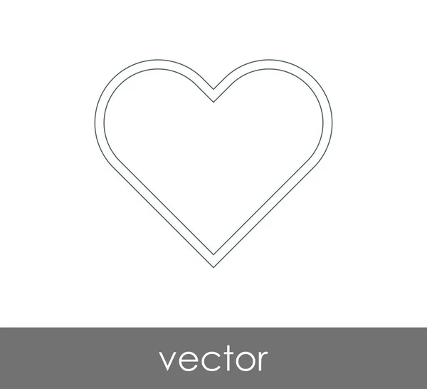 Corazón icono web — Archivo Imágenes Vectoriales