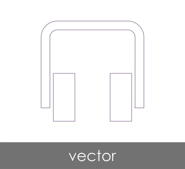 Auriculares icono web — Vector de stock