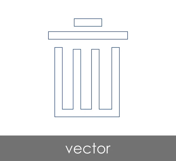 Garbage bin icon — Stock Vector