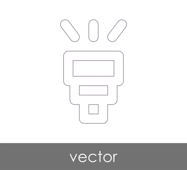 Icono de flash de cámara — Vector de stock