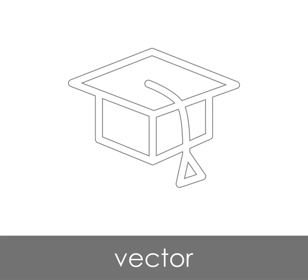 Ícone de boné de graduação — Vetor de Stock