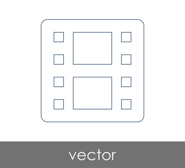 Film Icon Web Design Applications — Stock Vector
