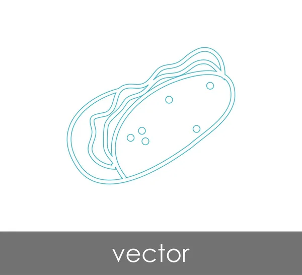 Vector Illustration Design Hotdog Icon — Stock Vector