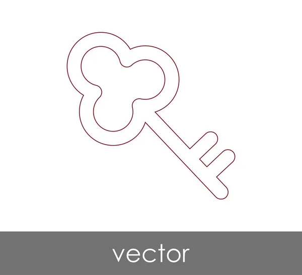 Icono Clave Concepto Seguridad Ilustración Vectorial — Vector de stock