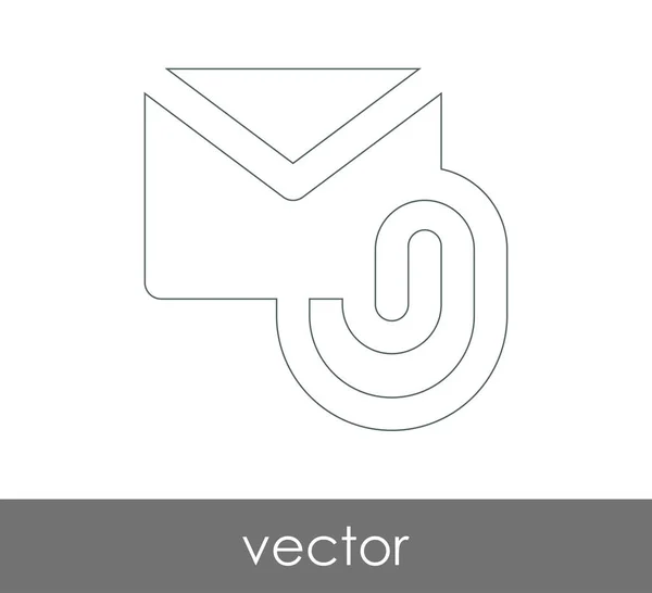 Icono de archivo adjunto de correo electrónico — Archivo Imágenes Vectoriales