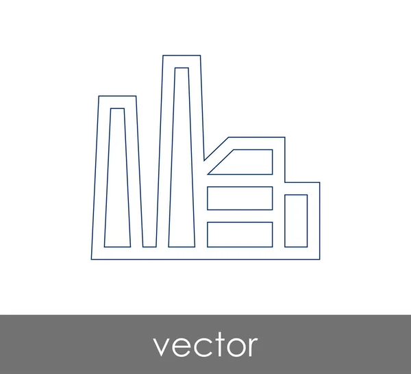 Icono Fábrica Industrial Ilustración Vectores — Vector de stock