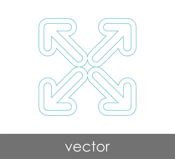 Icon Design Erweitern Vektor Illustration — Stockvektor