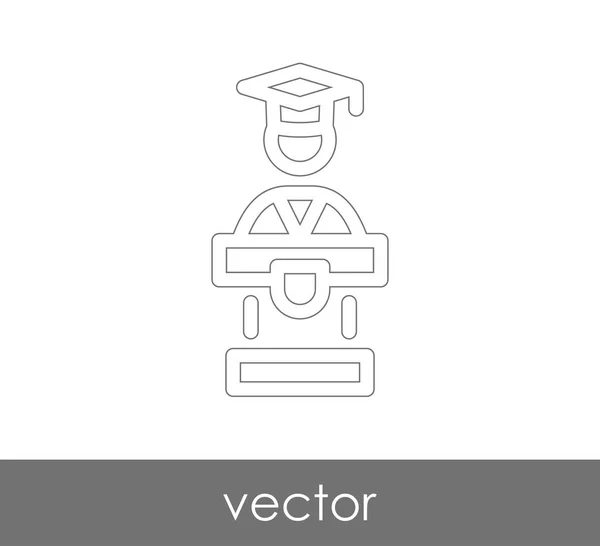 Graduado icono web — Vector de stock