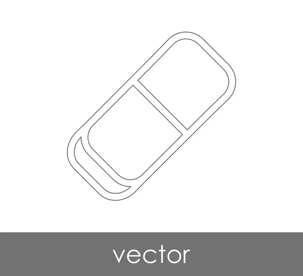 Radiergummi Briefpapier Symbol Vektorillustration — Stockvektor