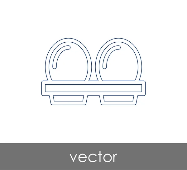 Icono de huevos de color — Vector de stock