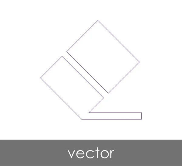 Eraser Brevpapper Ikon Vektorillustration — Stock vektor