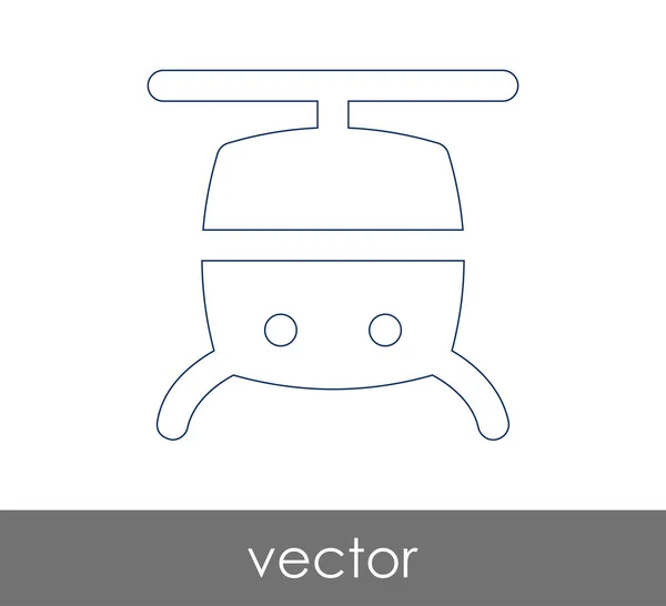 Icono web helicóptero — Vector de stock