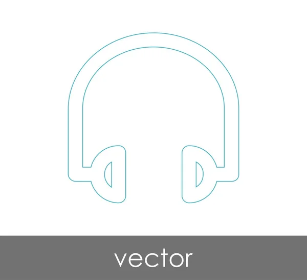 Hoofdtelefoon web pictogram — Stockvector