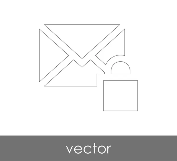 Secure email icon — Stock Vector