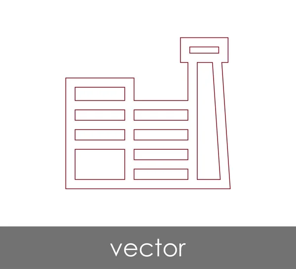 Fabriken Ikonen Industri Vektorillustration — Stock vektor