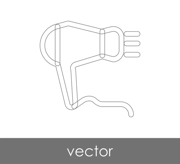 Ícone web secador de cabelo — Vetor de Stock