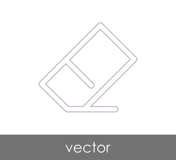 Radiergummi Briefpapier Symbol Vektorillustration — Stockvektor