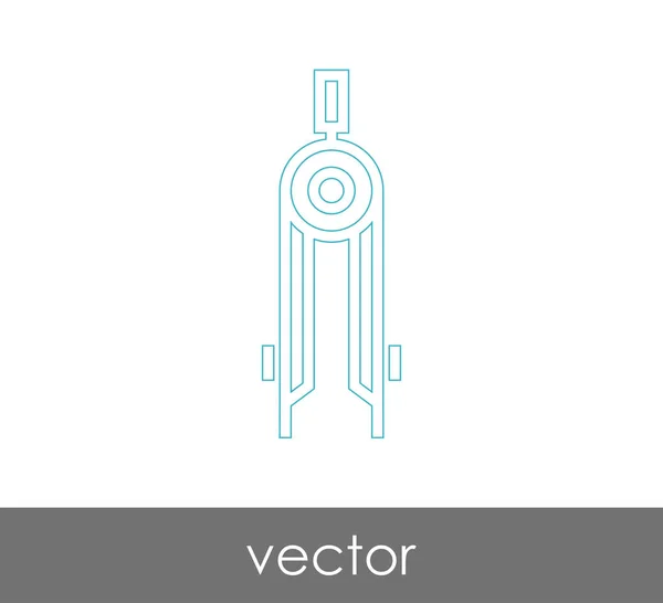 Dibujo brújula icono — Vector de stock