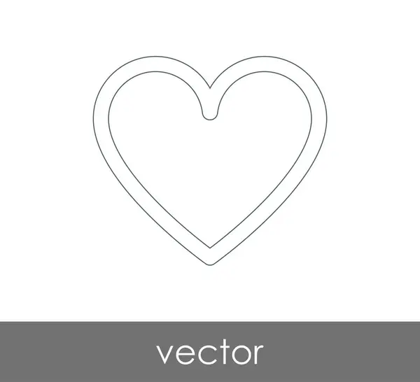 Icône web coeur — Image vectorielle