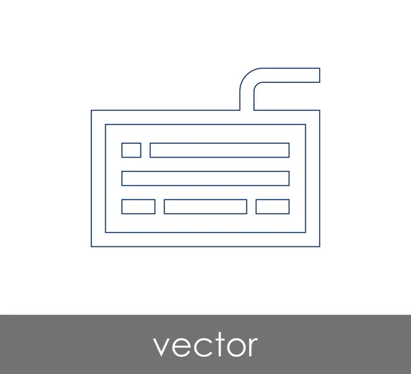 Diseño del icono del teclado — Vector de stock