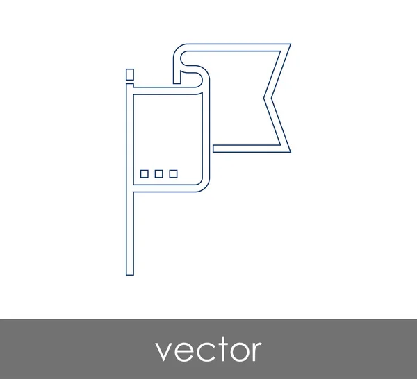 Het Pictogram Van Vlag Voor Webdesign Applicaties — Stockvector