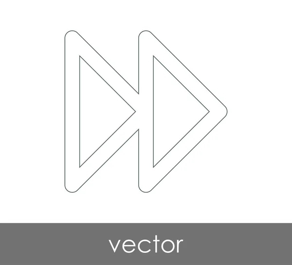 Vooruitspoelen pictogram — Stockvector