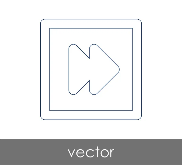 Icono de avance rápido — Vector de stock