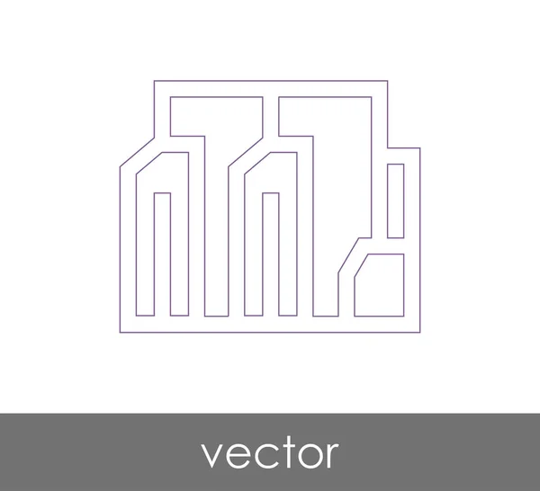 Pictogram Van Fabriek Industrieel Vectorillustratie — Stockvector