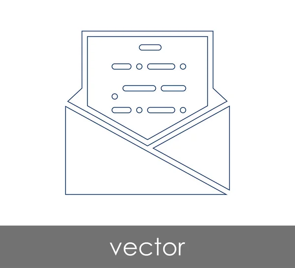 Vectorillustratie Het Pictogram Van Envelop Teken — Stockvector