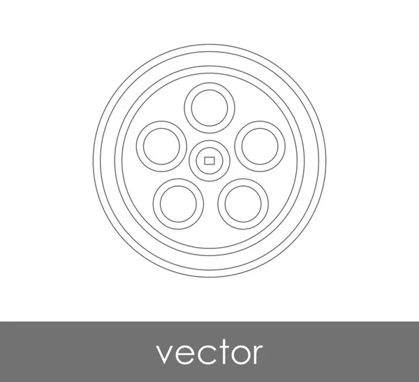 Icône Film Pour Conception Web Les Applications — Image vectorielle