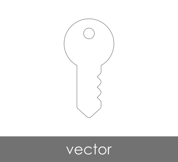 Kulcs Ikon Biztonsági Koncepció Vektoros Illusztráció — Stock Vector
