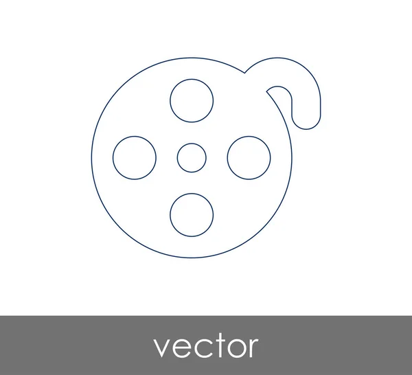 Icono Película Para Diseño Web Aplicaciones — Vector de stock