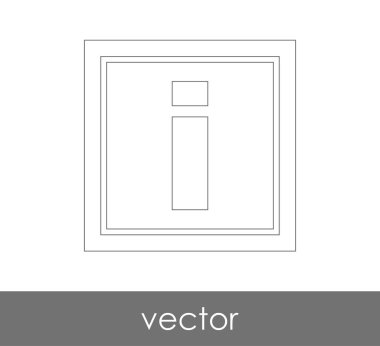 vektör çizim tasarım bilgi işareti simgesi