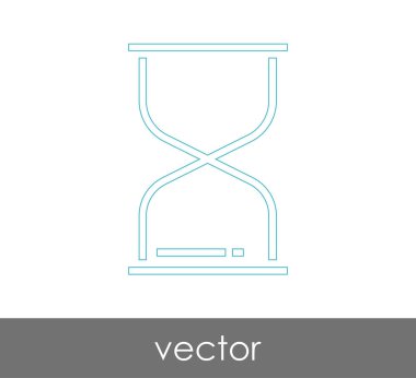 vektör çizim tasarım kum saati simgesi