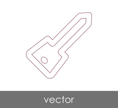 anahtar simgesi, emniyet konsepti. Vektör çizim