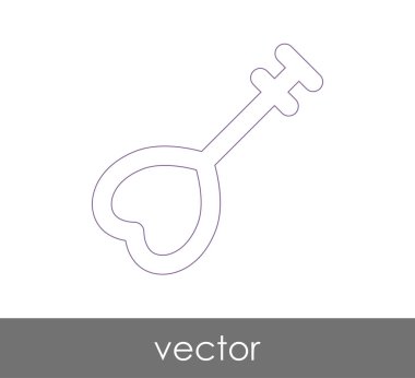 anahtar simgesi, emniyet konsepti. Vektör çizim