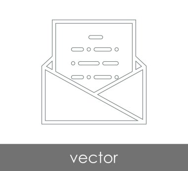 Vektör çizim, zarf simgesi, işareti  
