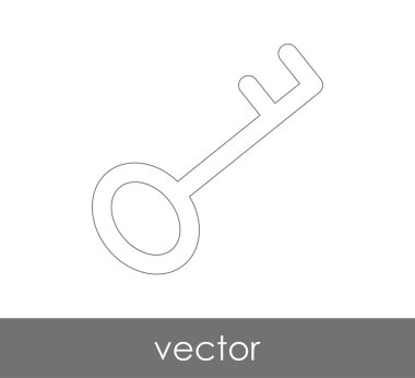 anahtar simgesi, emniyet konsepti. Vektör çizim