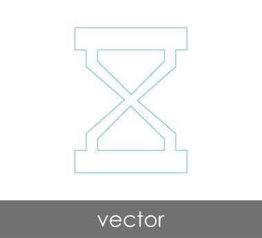 vektör çizim tasarım kum saati simgesi