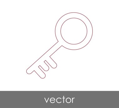 anahtar simgesi, emniyet konsepti. Vektör çizim