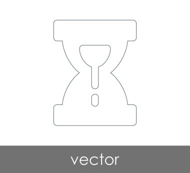 vektör çizim tasarım kum saati simgesi