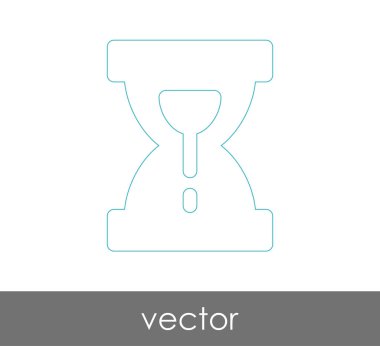 vektör çizim tasarım kum saati simgesi