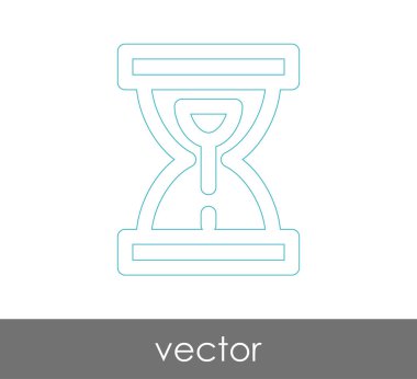 vektör çizim tasarım kum saati simgesi