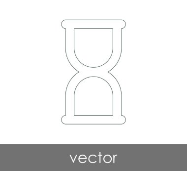 vektör çizim tasarım kum saati simgesi