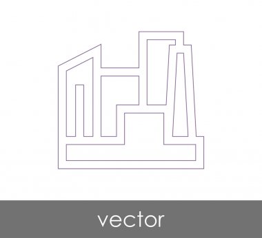 Fabrika simgesi, sınaî-vektör çizim 